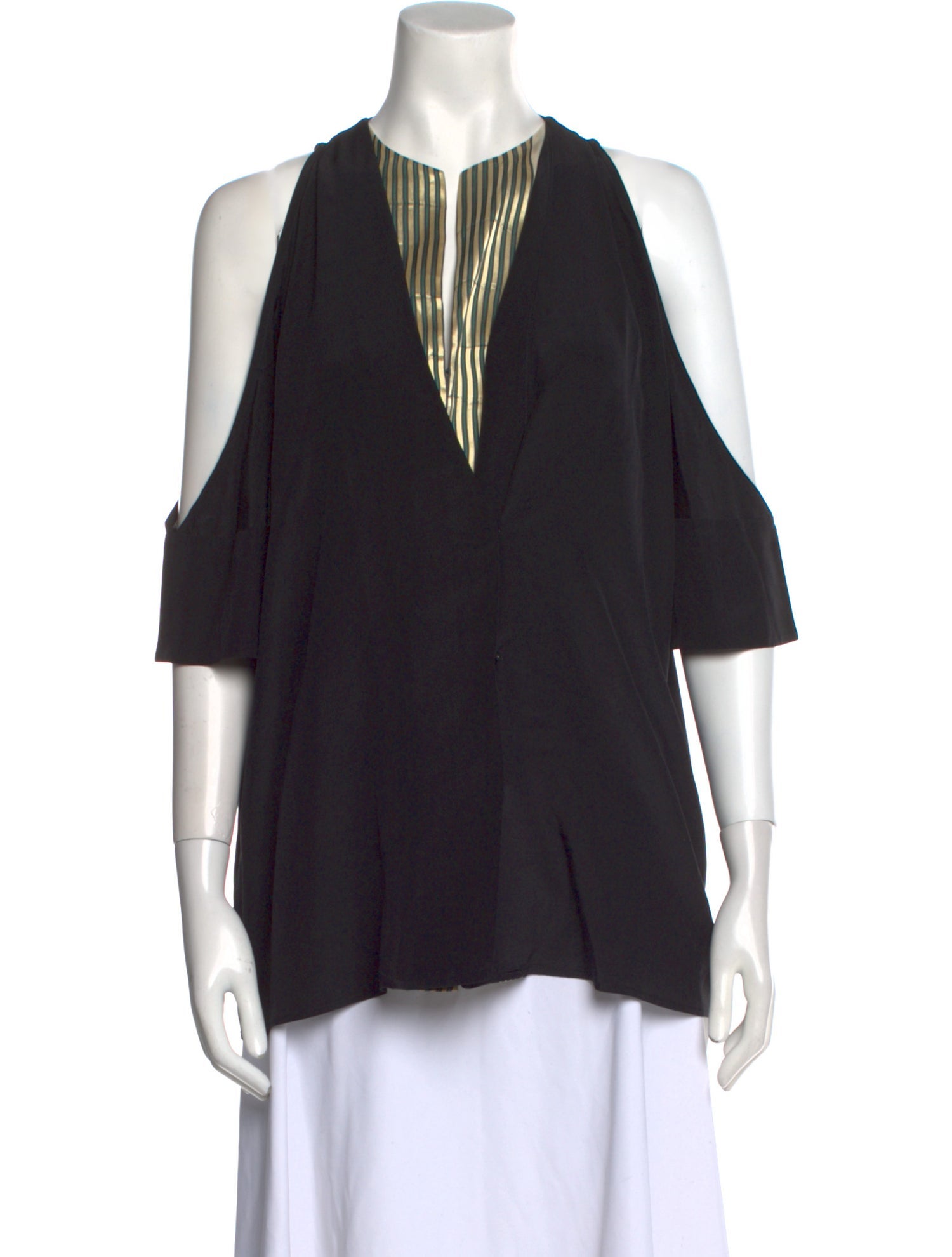 Zeus + Dione Silk V-Neck Blouse