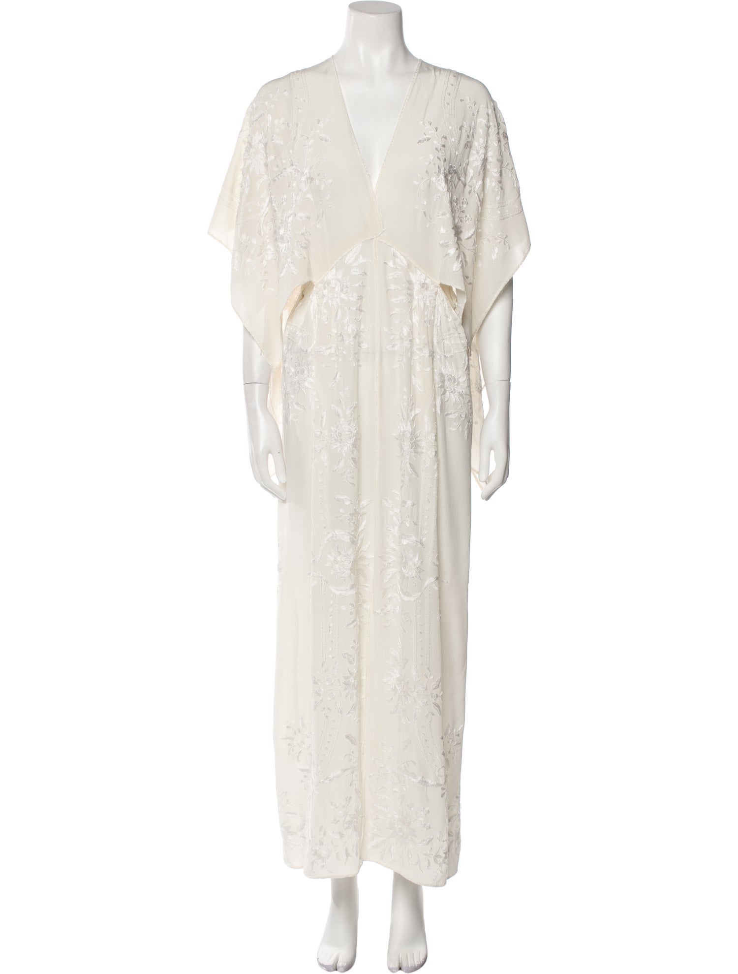 Zeus + Dione Lace Pattern Long Dress