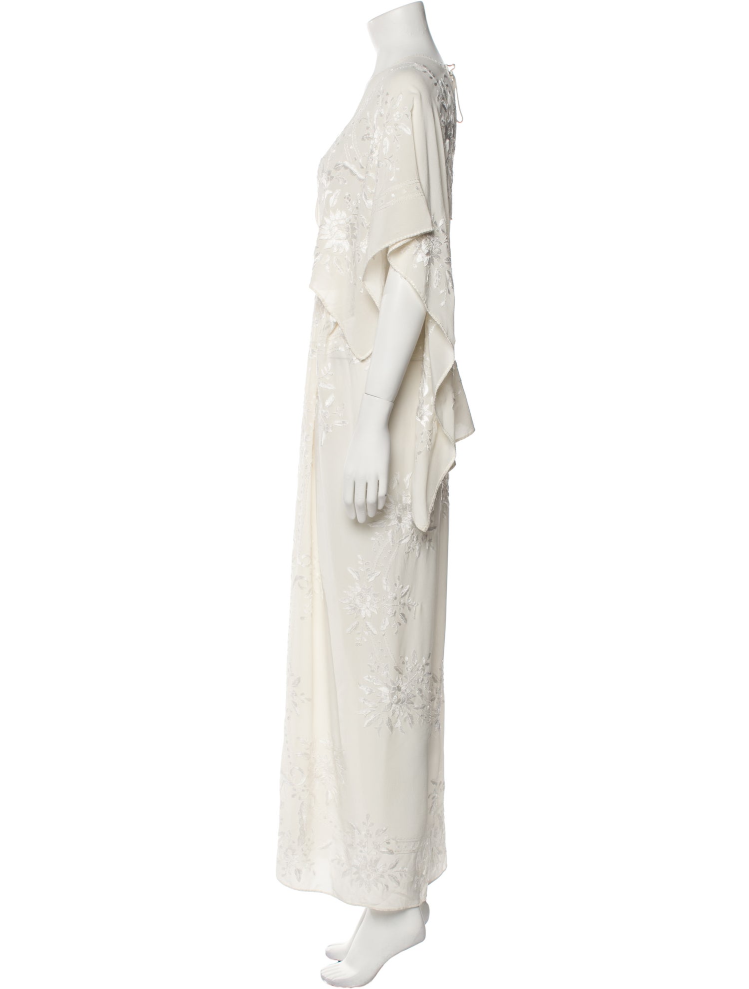 Zeus + Dione Lace Pattern Long Dress