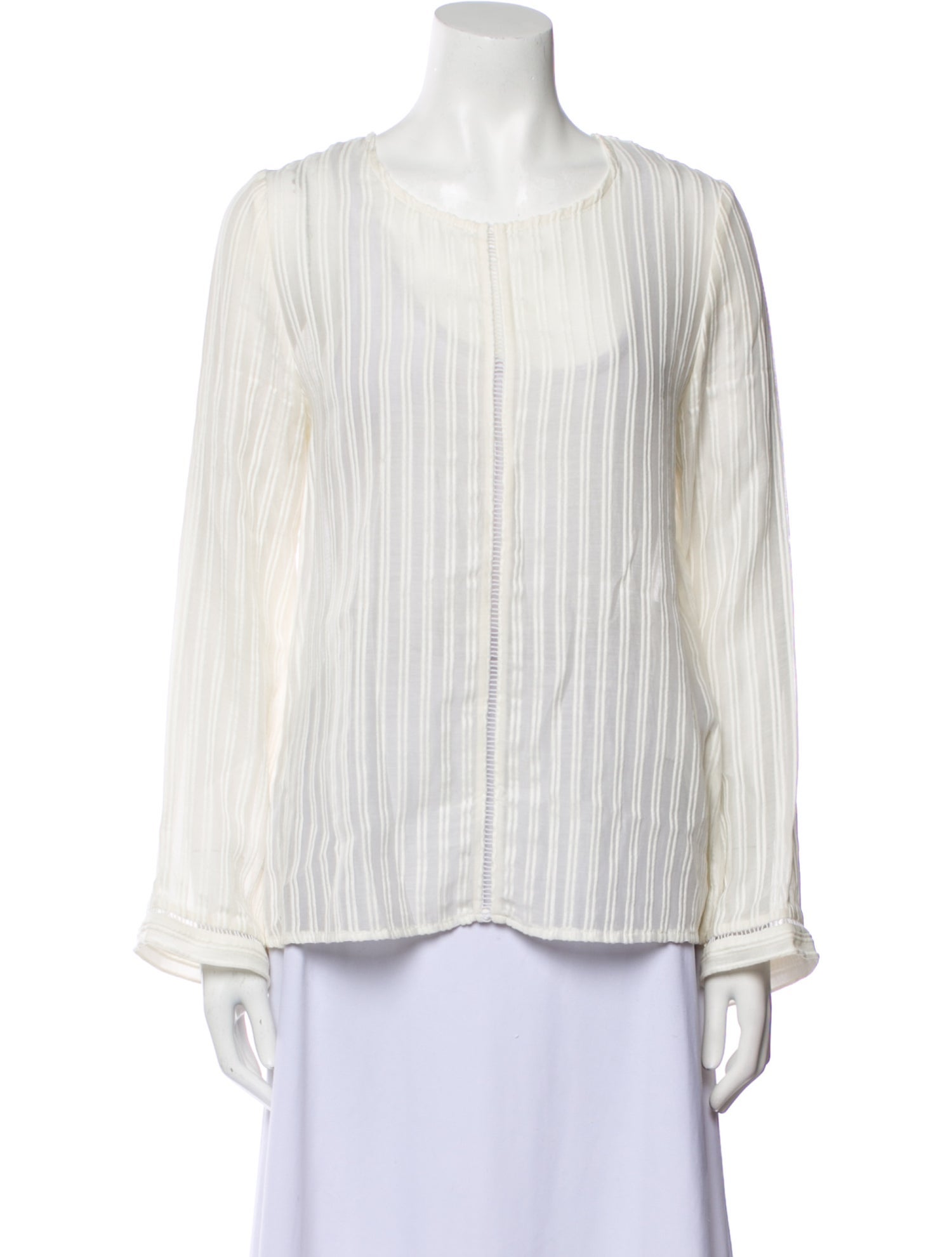 Zeus + Dione Striped Crew Neck Blouse