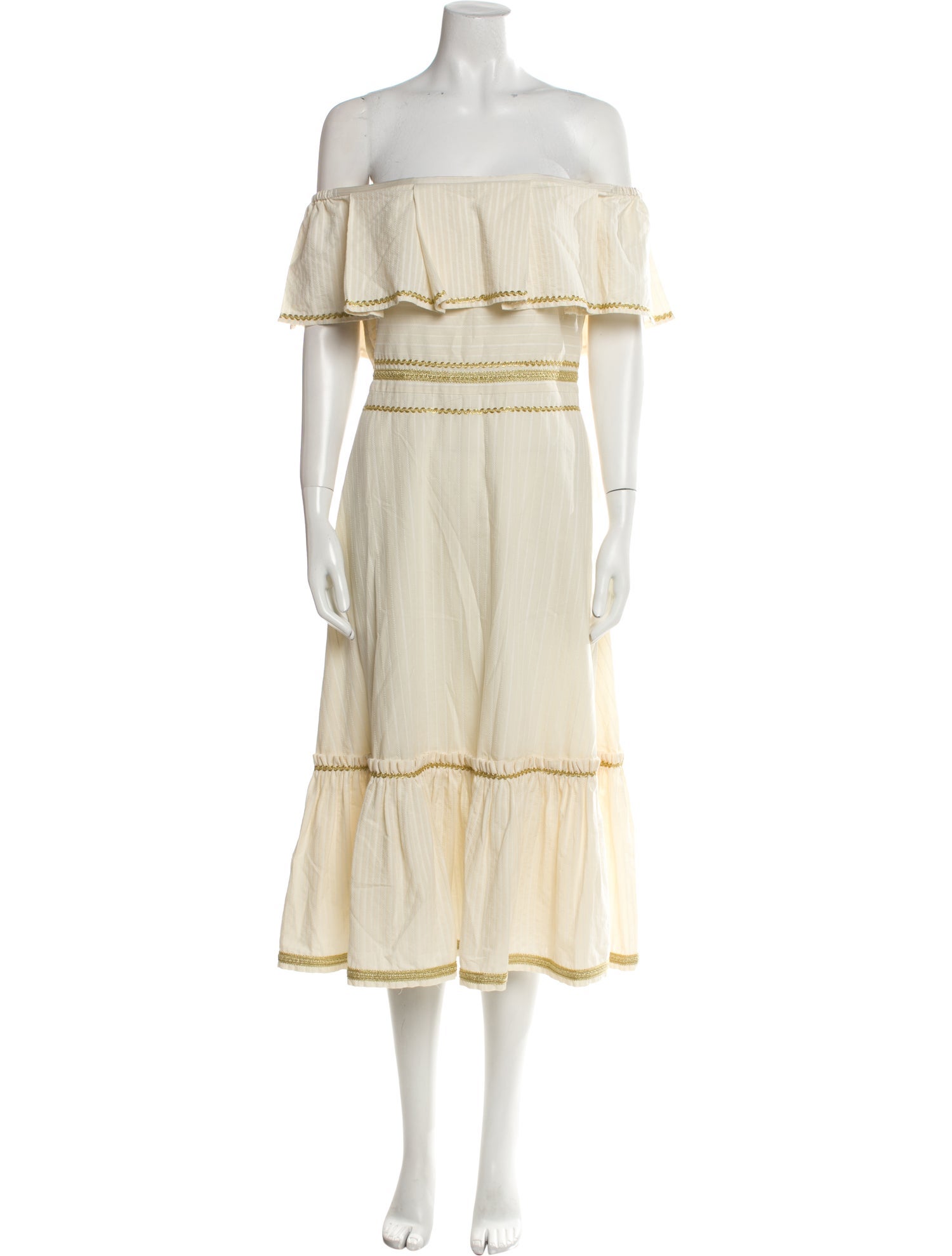 Zeus + Dione Off-The-Shoulder Midi Length Dress