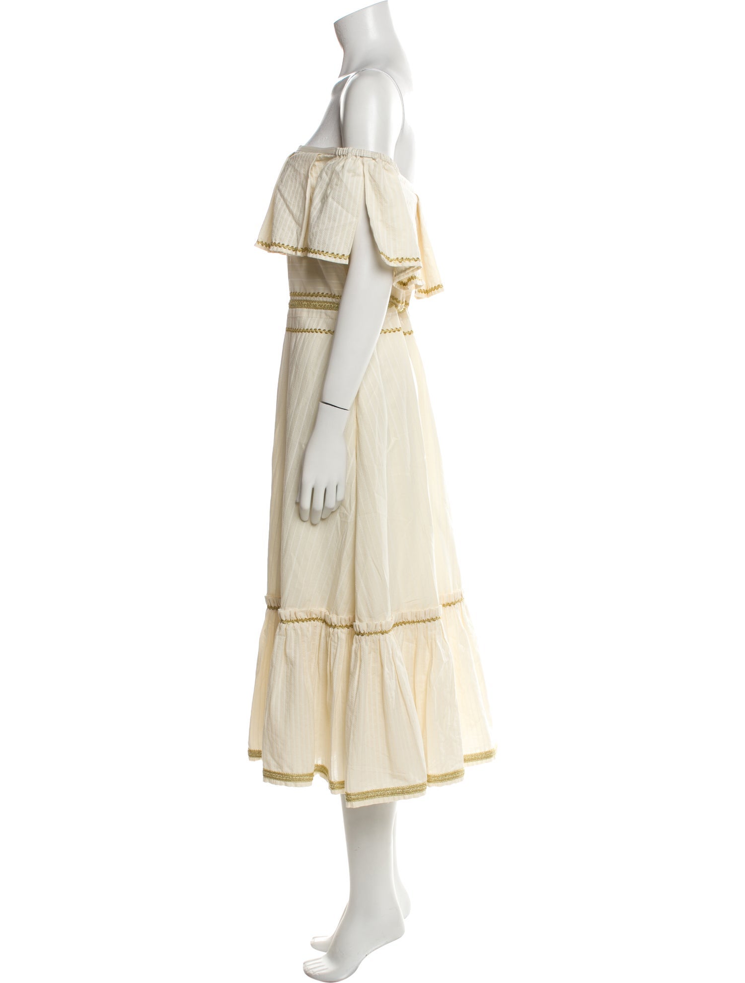 Zeus + Dione Off-The-Shoulder Midi Length Dress