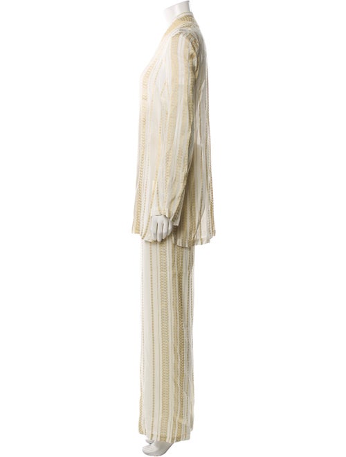 Zeus + Dione Silk Striped Pant Set