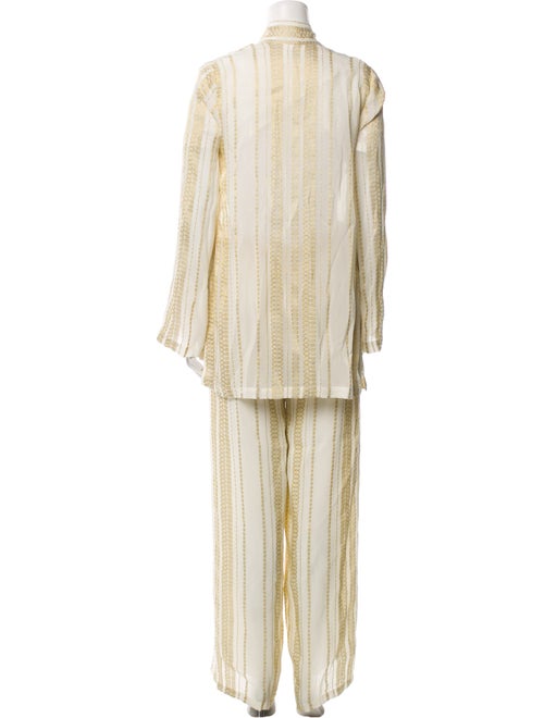 Zeus + Dione Silk Striped Pant Set