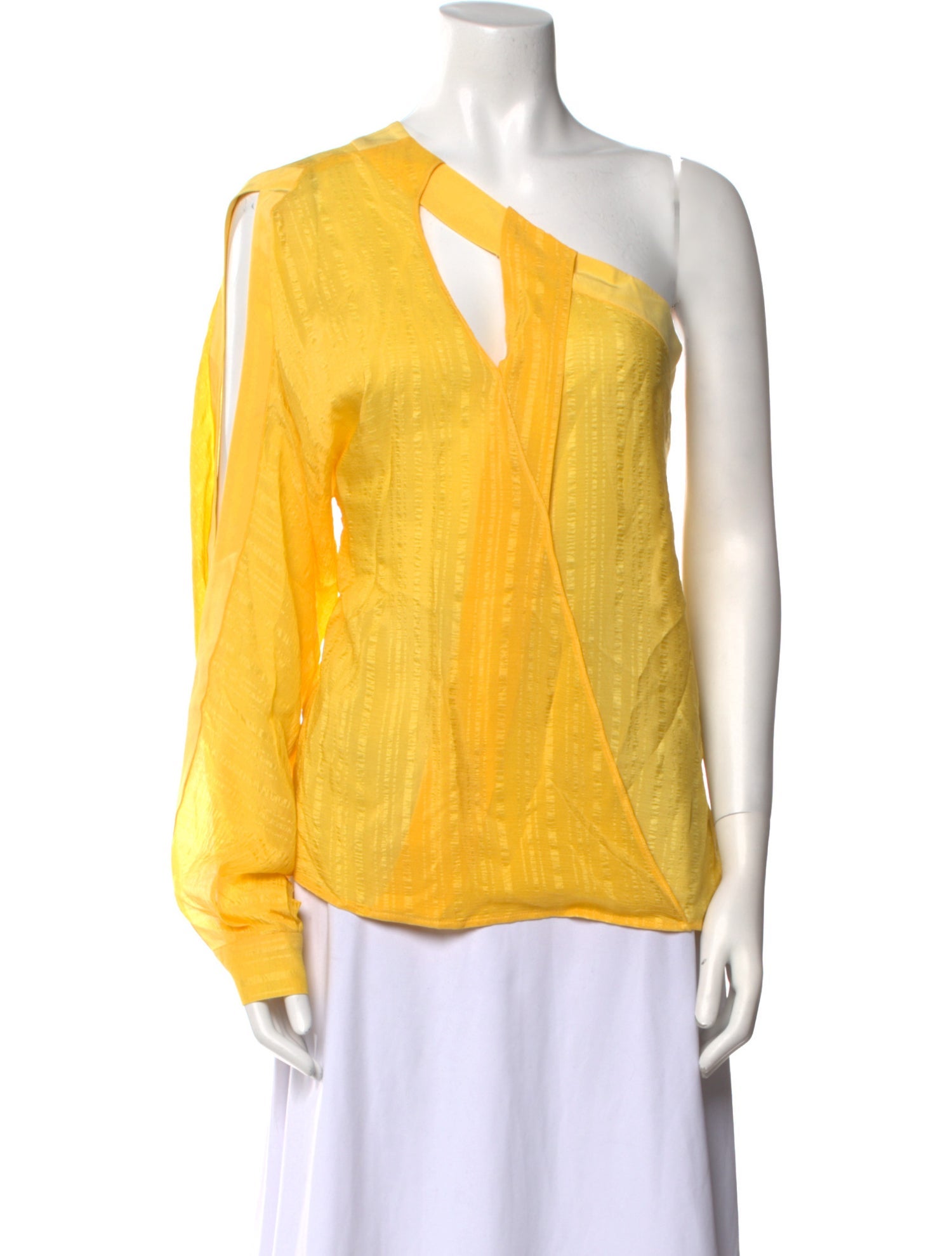 Zeus + Dione Silk One-Shoulder Blouse