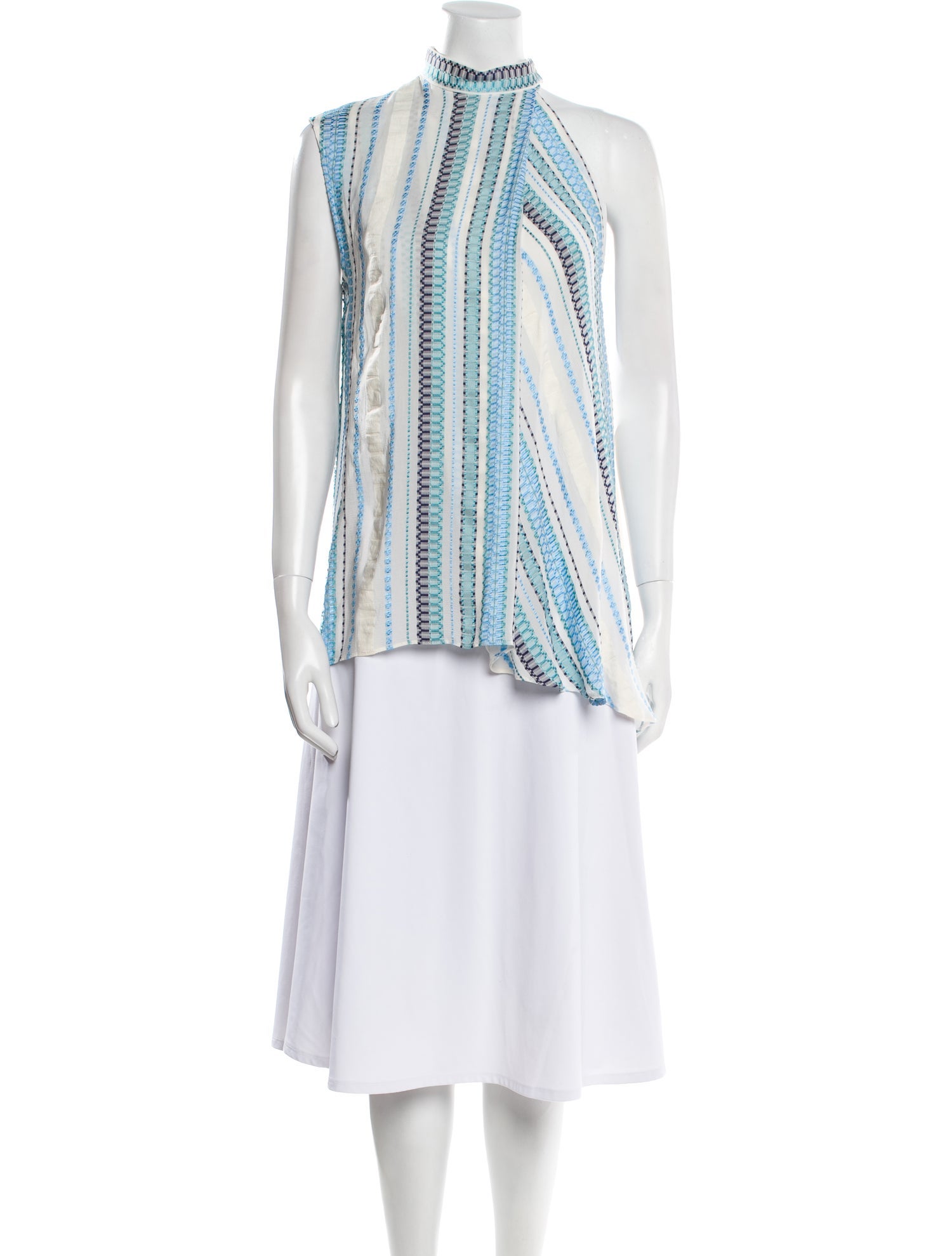 Zeus + Dione Silk Striped Tunic
