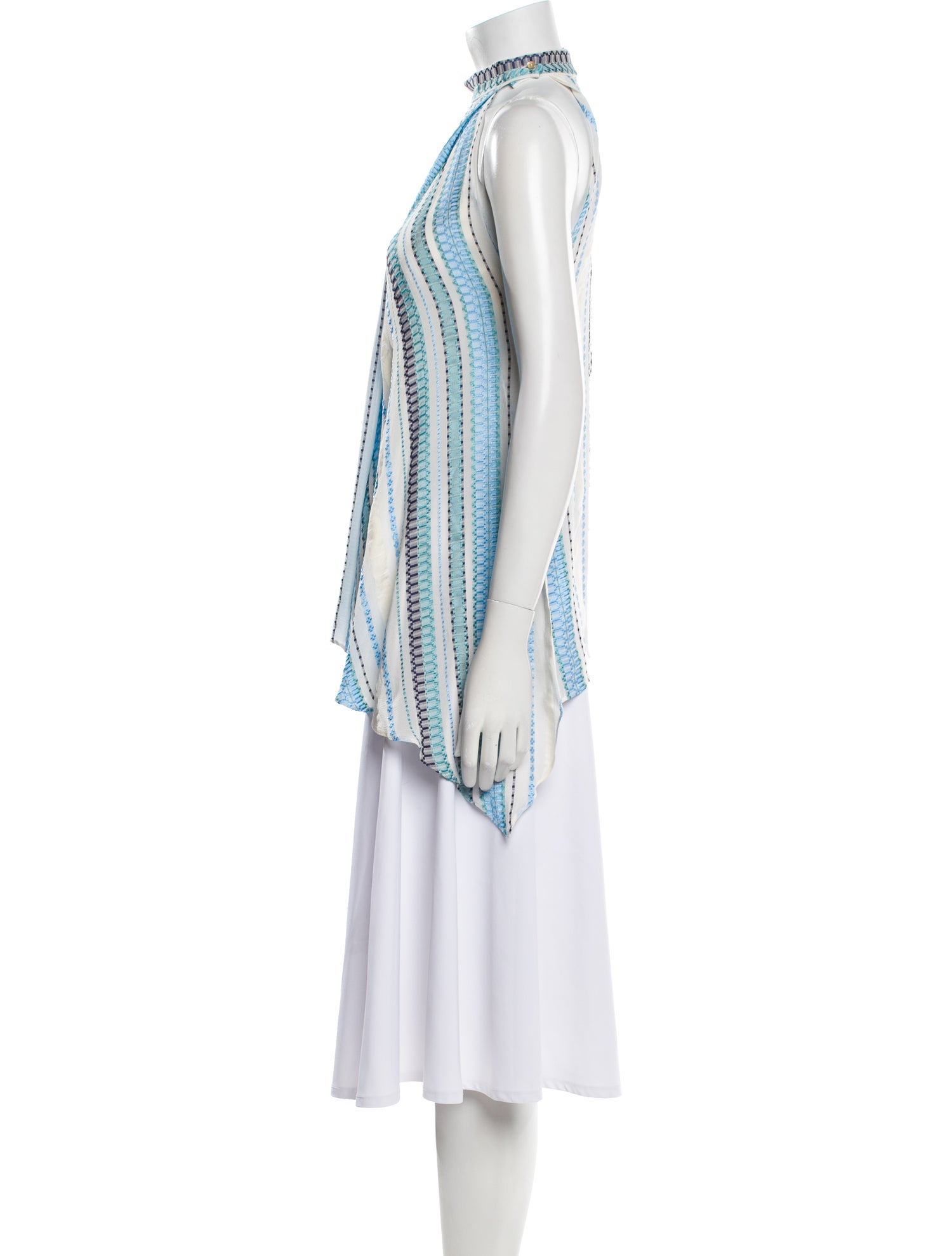 Zeus + Dione Silk Striped Tunic