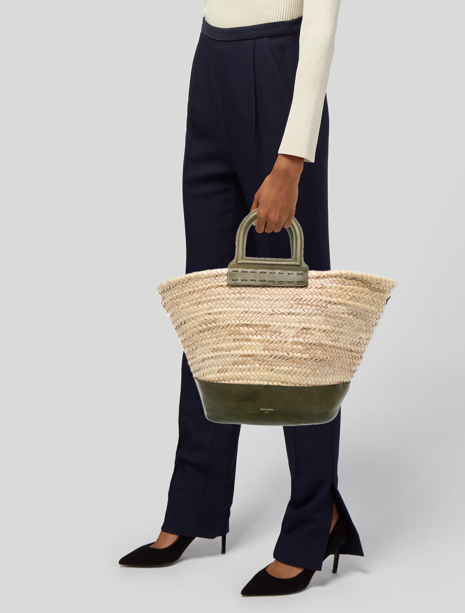 Zeus + Dione Straw Bucket Bag