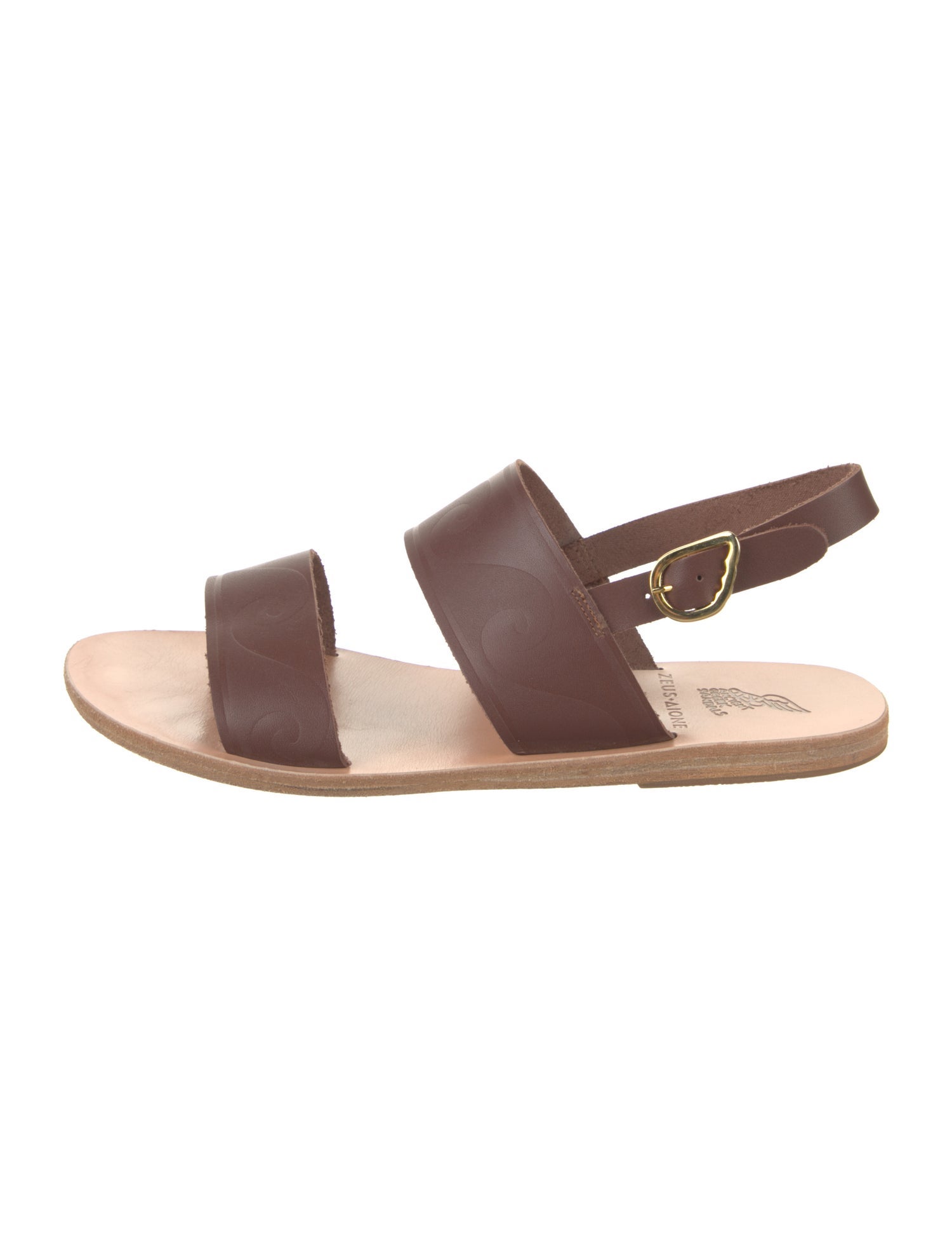 Zeus + Dione Leather Slingback Sandals
