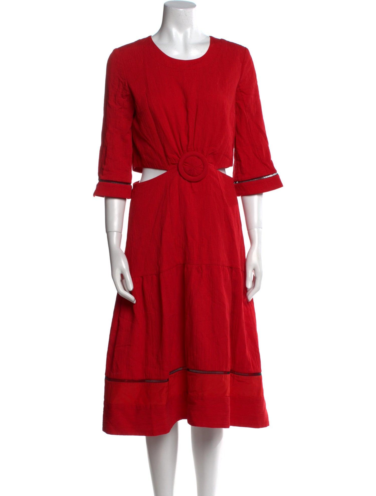 Zeus + Dione Crew Neck Midi Length Dress