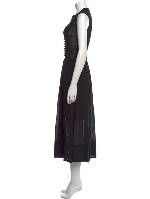 Zeus + Dione Linen Midi Length Dress
