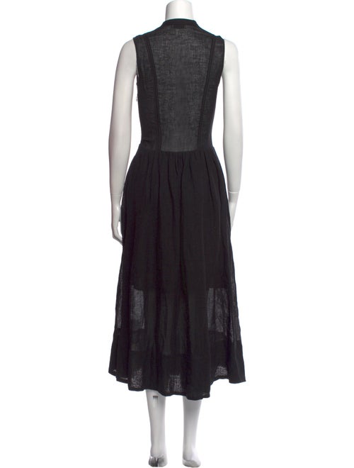 Zeus + Dione Linen Midi Length Dress