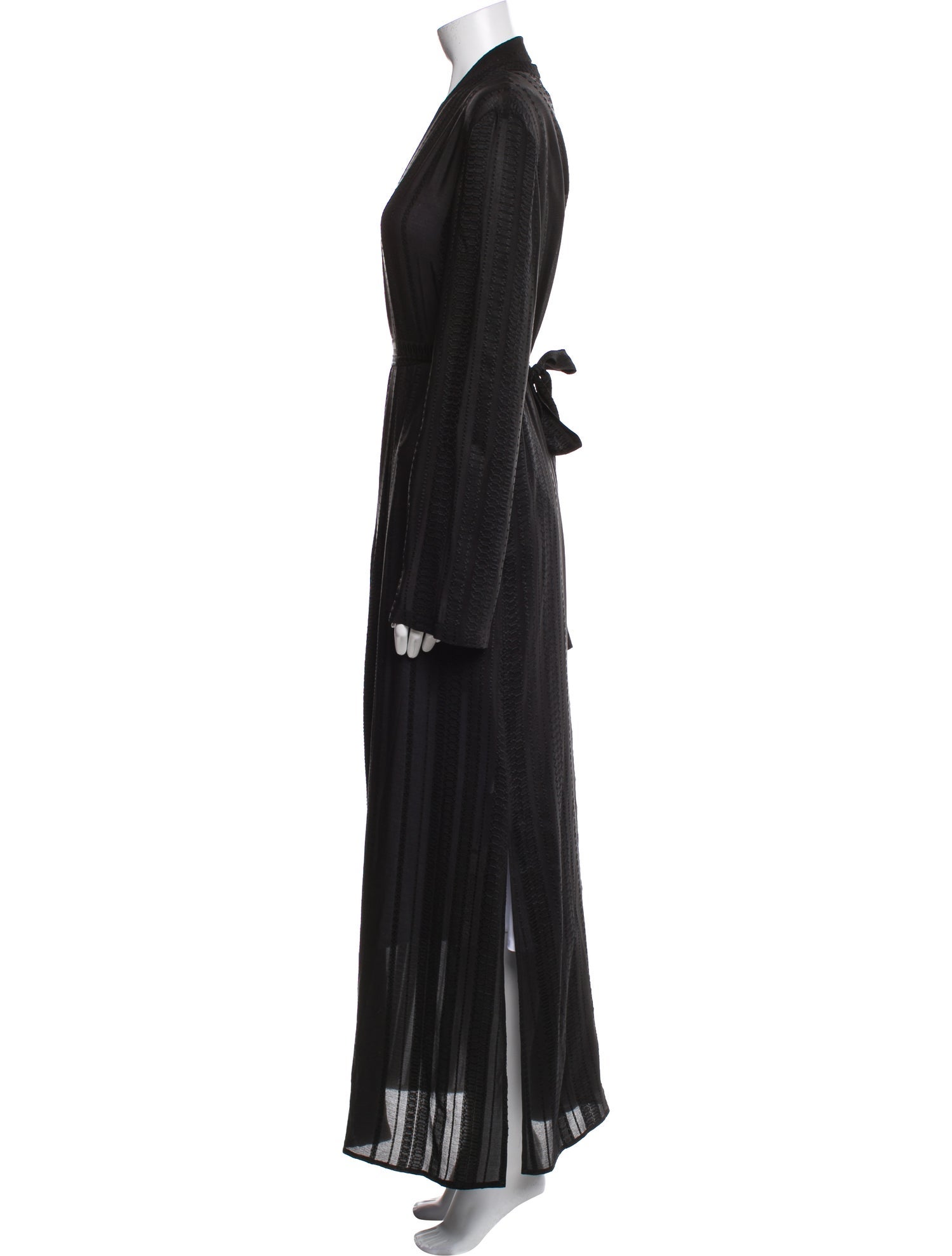 Zeus + Dione Silk Ruffle Embellishment Robe