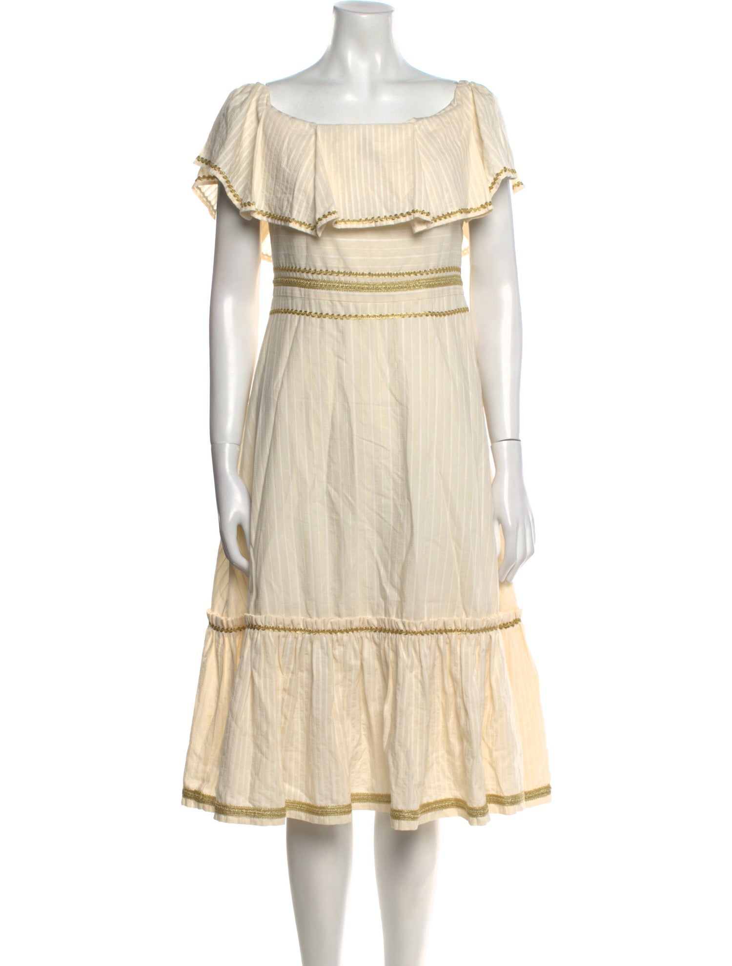 Zeus + Dione Bateau Neckline Knee-Length Dress