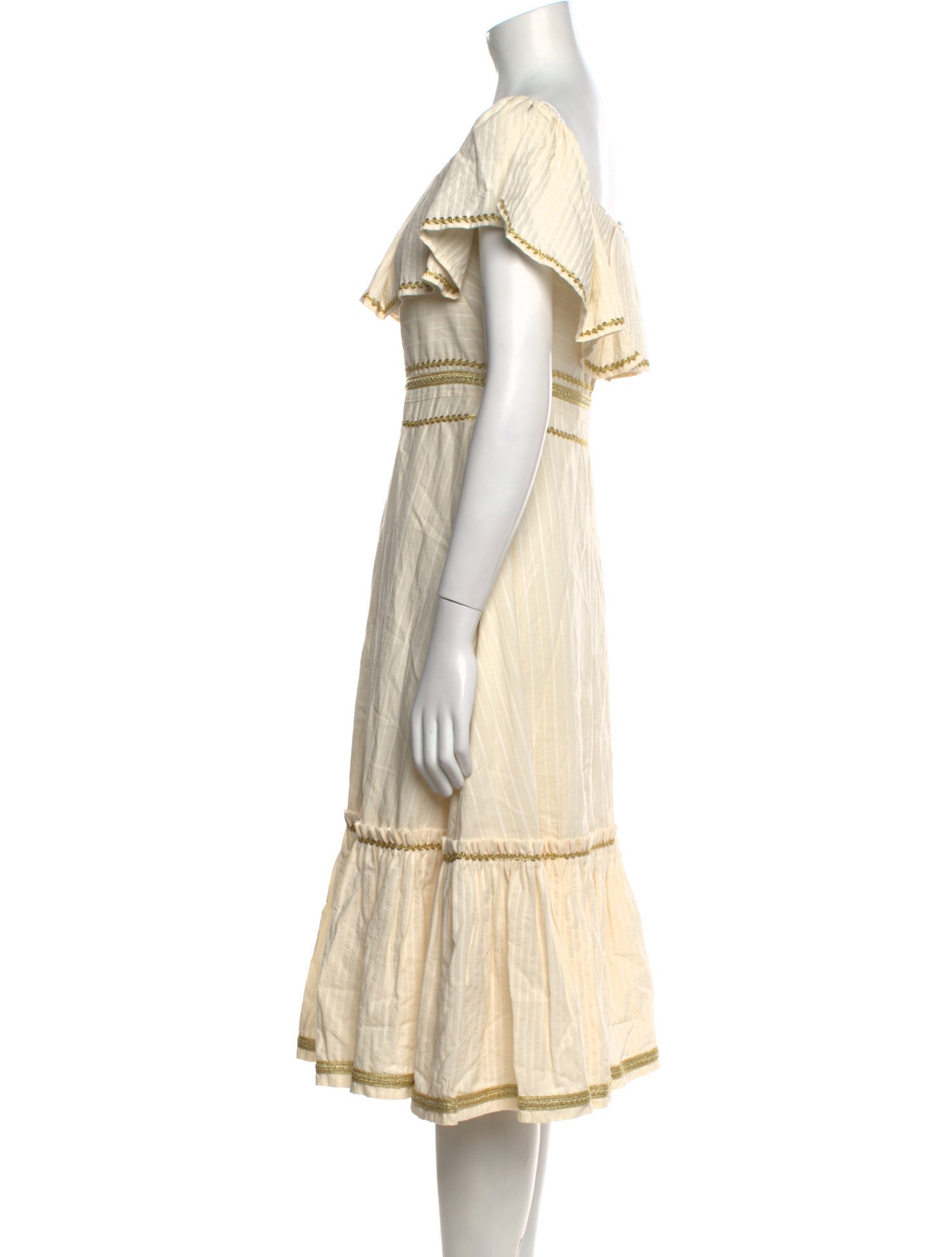 Zeus + Dione Bateau Neckline Knee-Length Dress