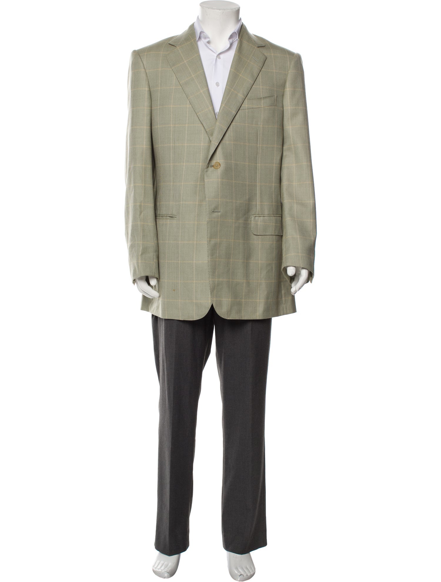 Zegna Plaid Print Blazer