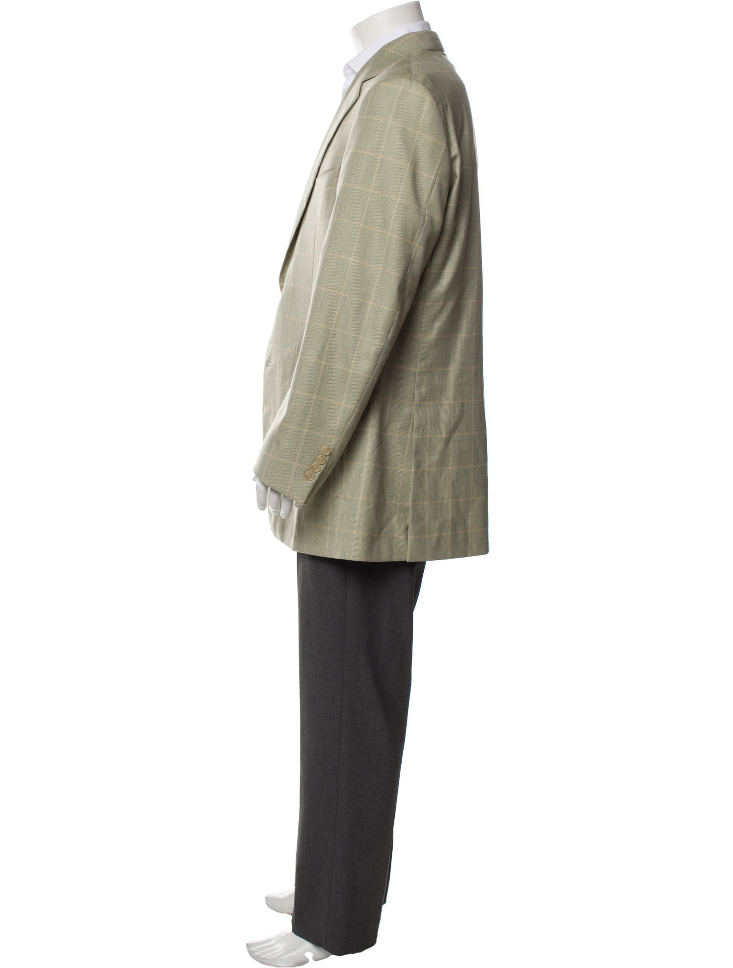 Zegna Plaid Print Blazer