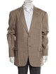 Zegna Wool Houndstooth Print Blazer