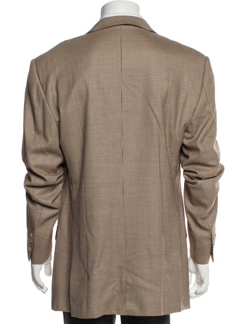 Zegna Wool Houndstooth Print Blazer