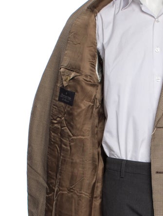 Zegna Wool Houndstooth Print Blazer