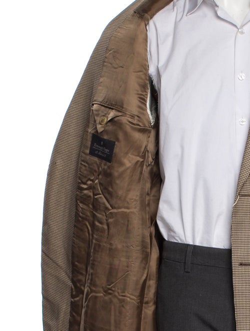 Zegna Wool Houndstooth Print Blazer