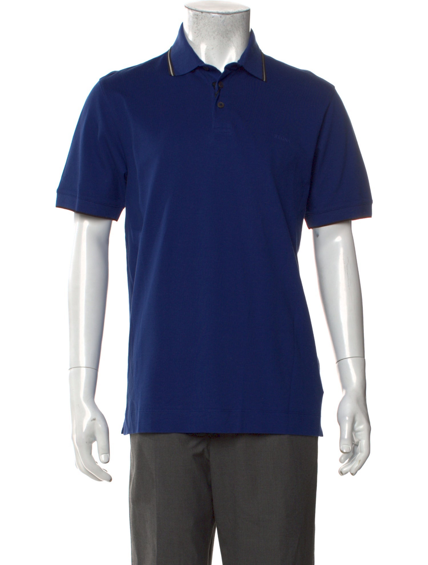 Zegna Collar Short Sleeve Polo Shirt