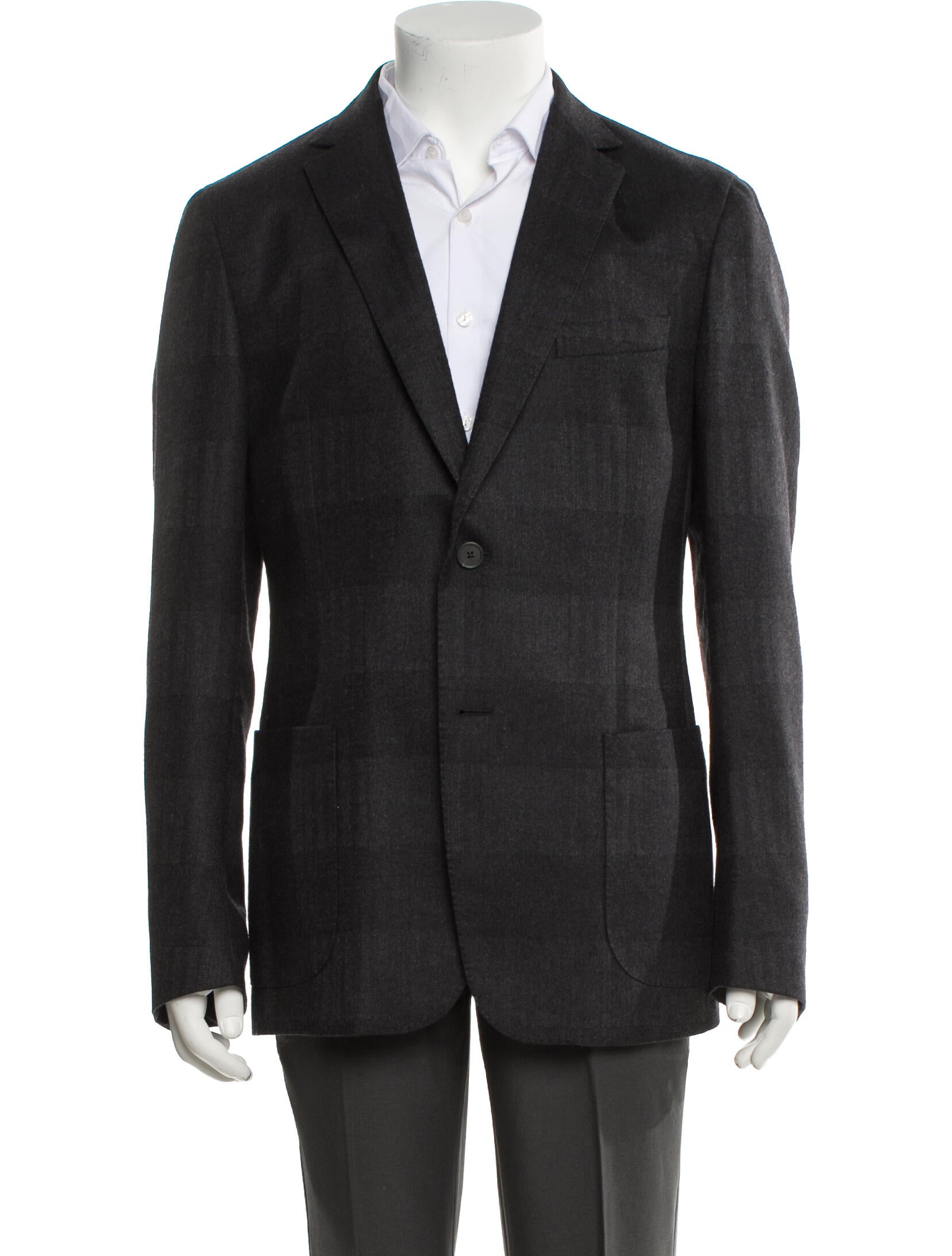 Z Zegna Wool Patterned Blazer