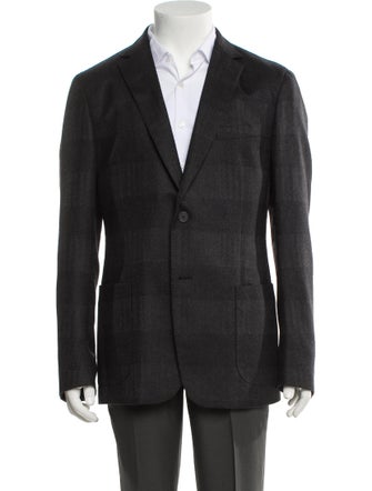 Z Zegna Wool Patterned Blazer
