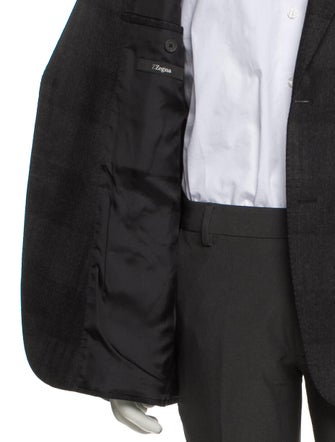 Z Zegna Wool Patterned Blazer