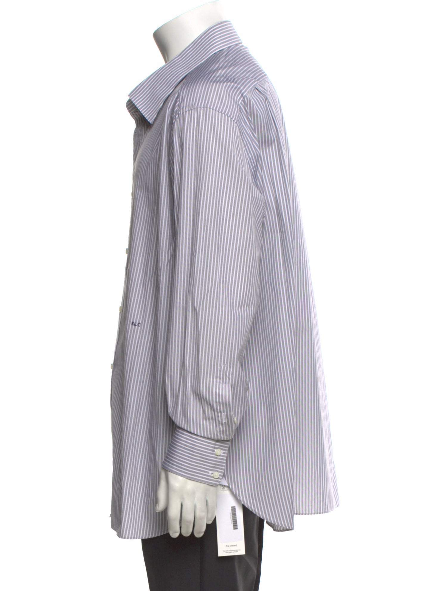 Zegna Striped Long Sleeve Dress Shirt