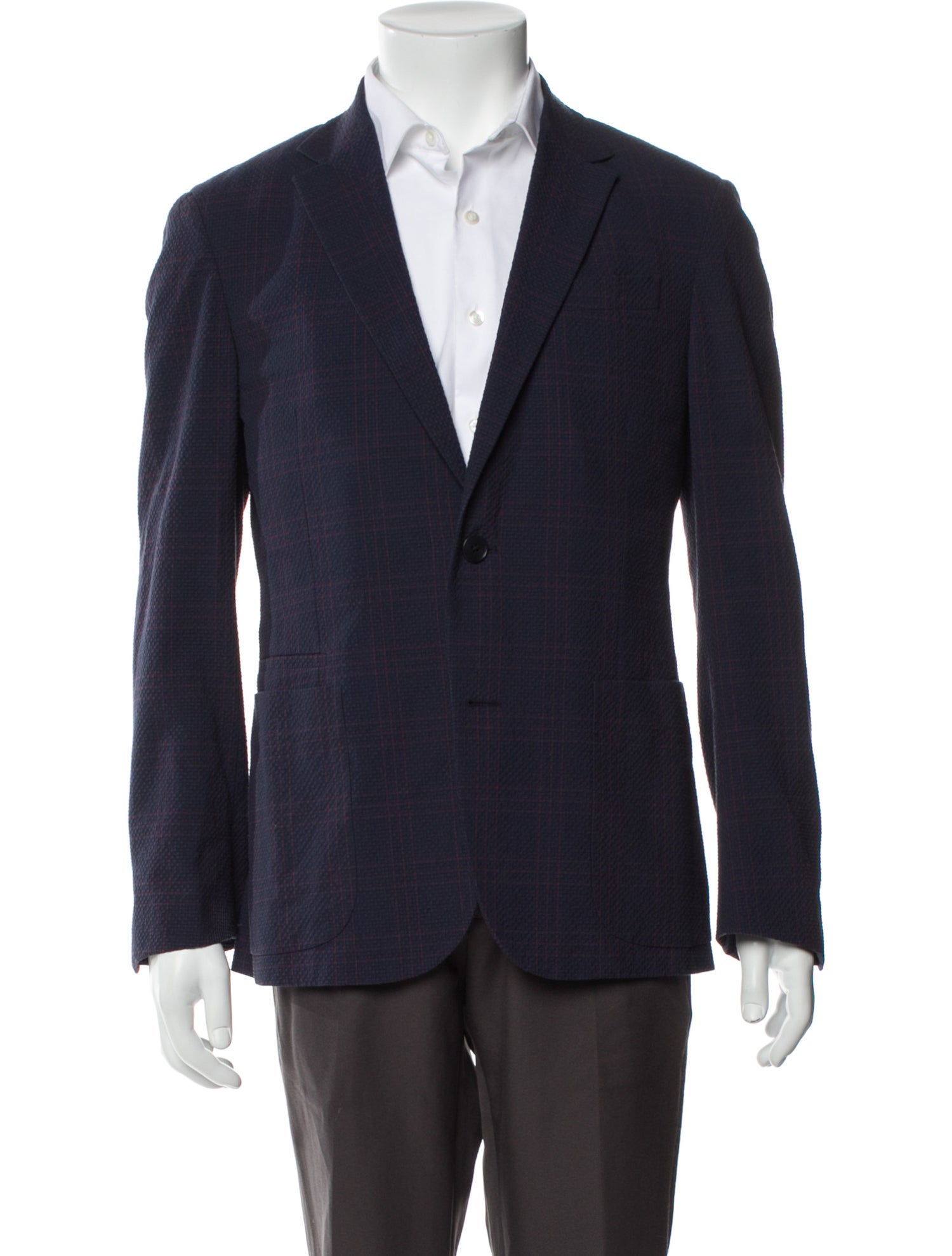 Z Zegna Plaid Print Sport Coat