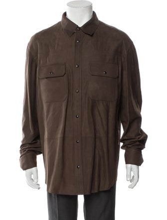Zegna Calf Leather Utility Jacket