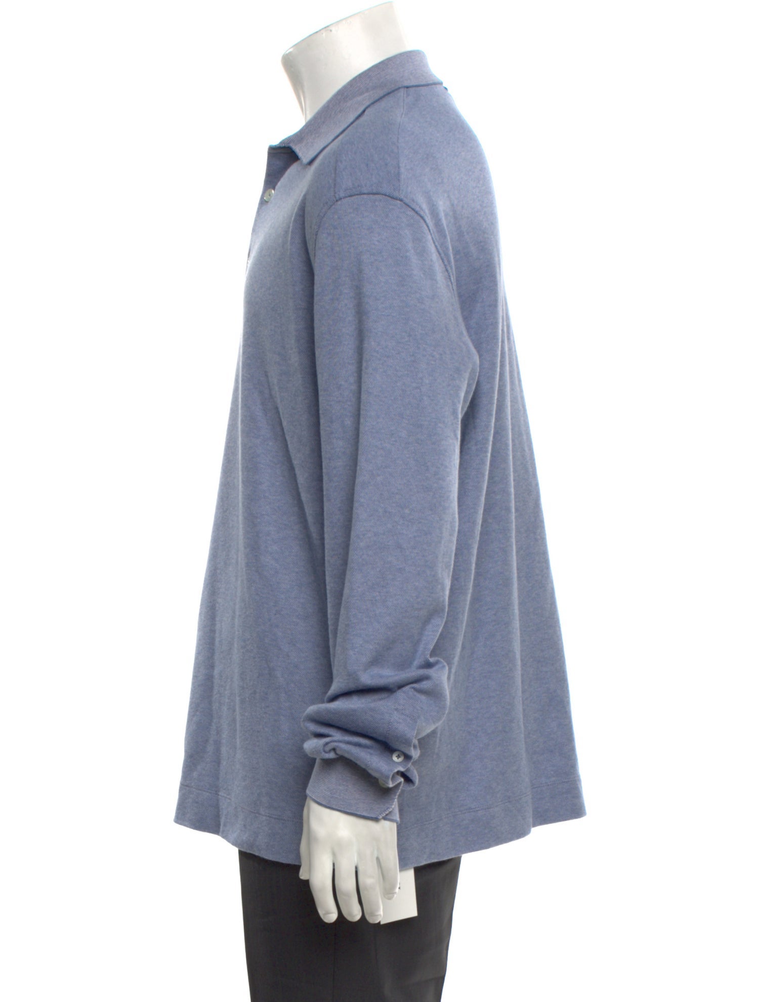 Zegna Collar Long Sleeve Polo Shirt