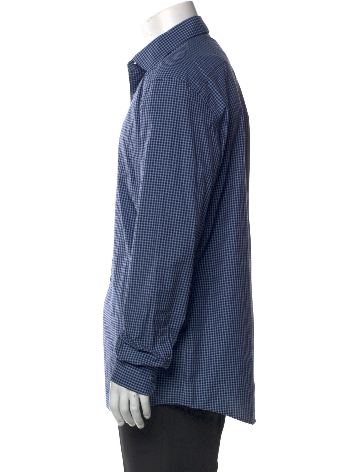 Zegna Plaid Print Long Sleeve Shirt