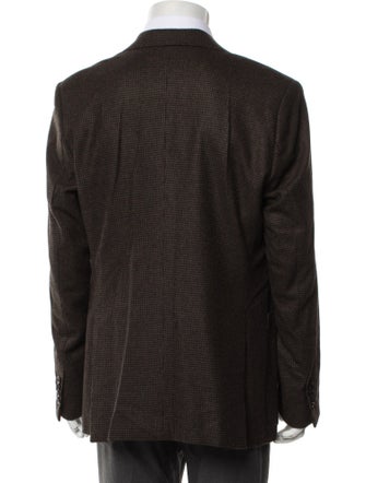 Zegna Wool Plaid Print Blazer