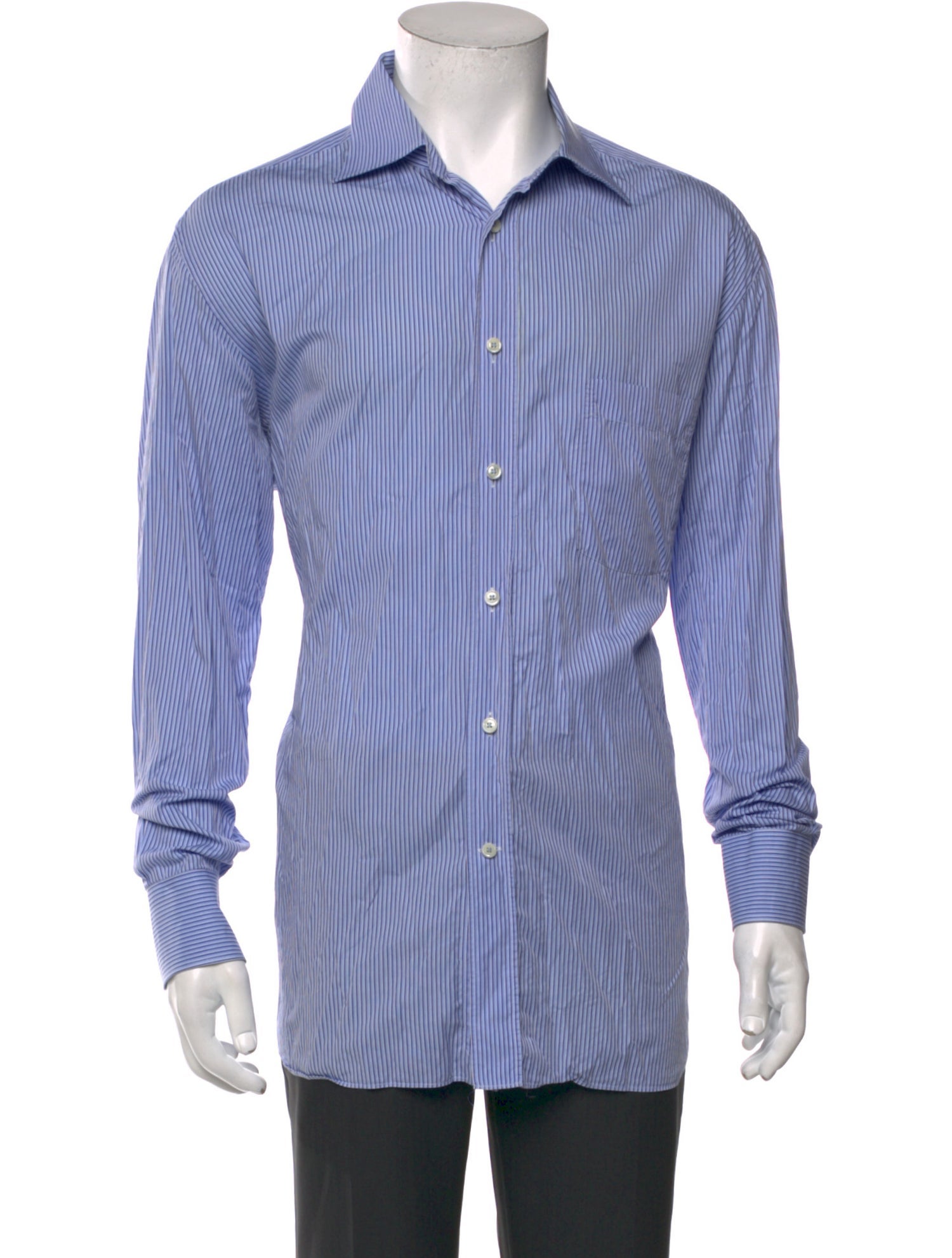 Ermenegildo Zegna Striped Long Sleeve Dress Shirt