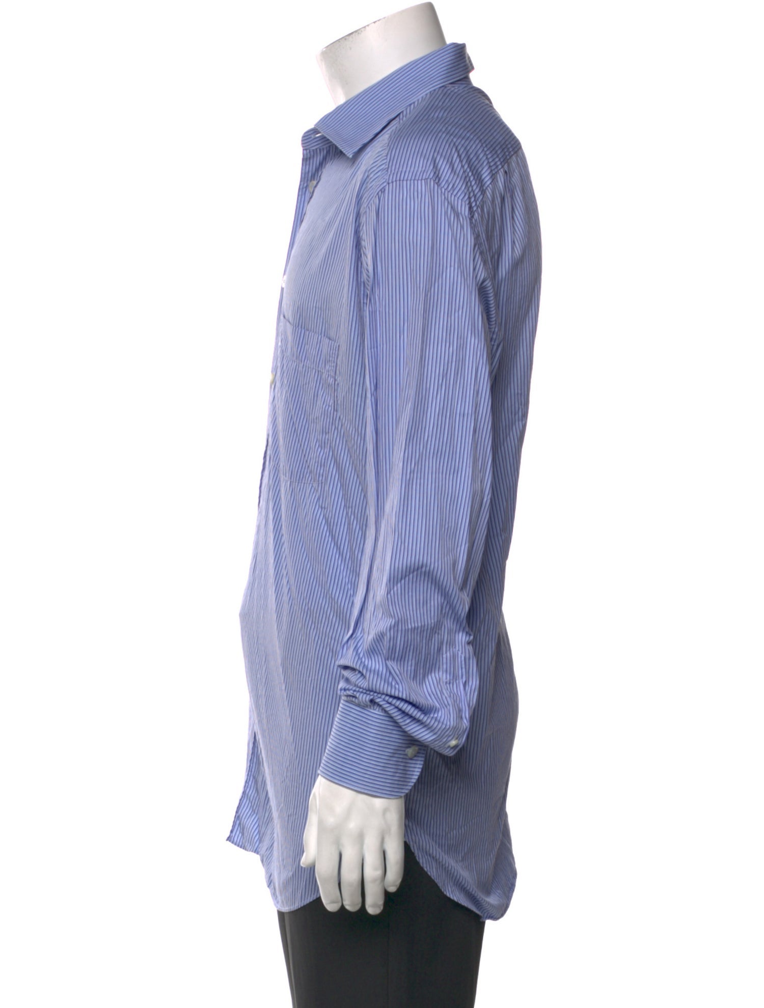 Ermenegildo Zegna Striped Long Sleeve Dress Shirt