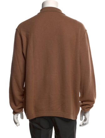 Zegna Cashmere Mock Neck Polo Sweater