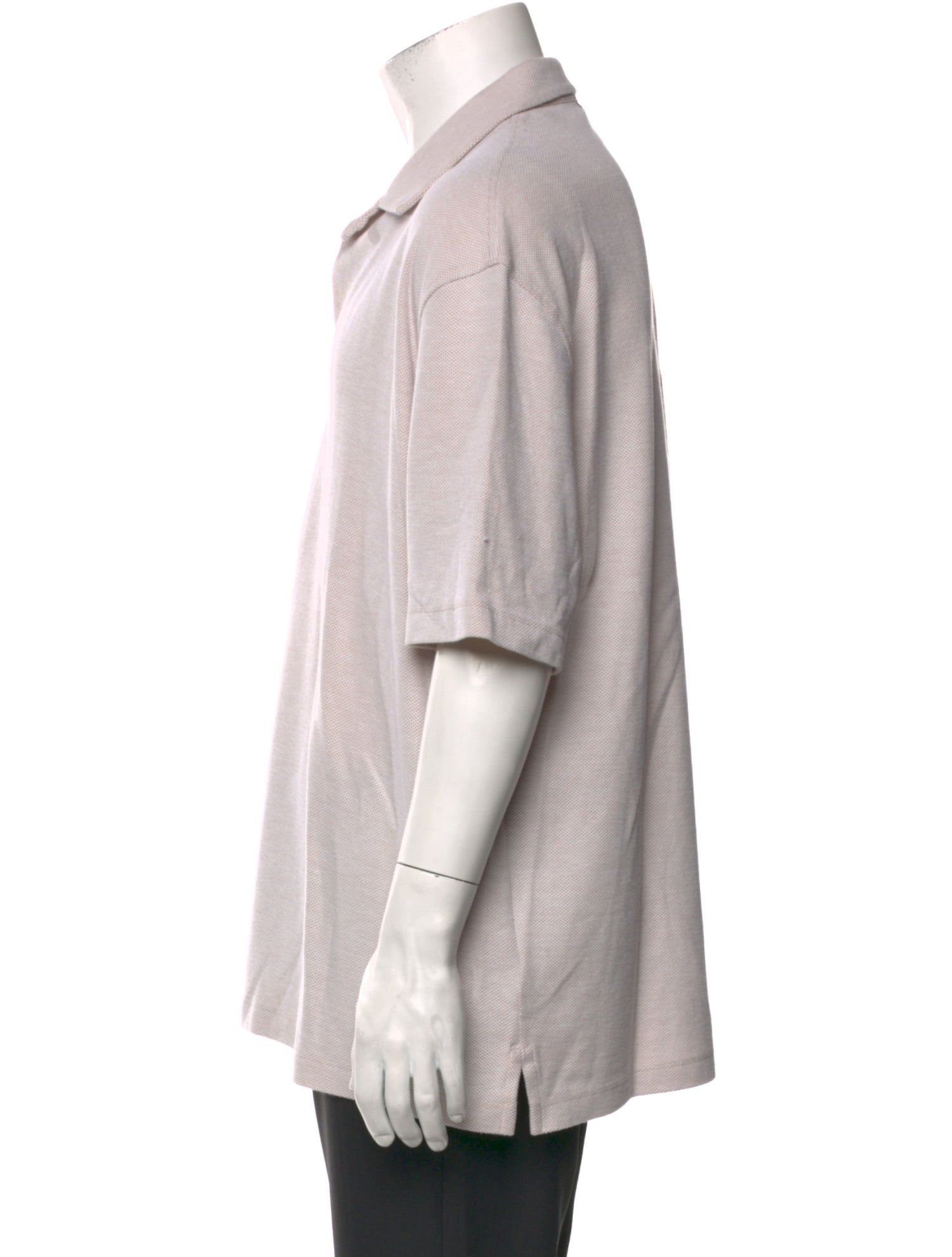 Zegna V-Neck Short Sleeve Polo Shirt