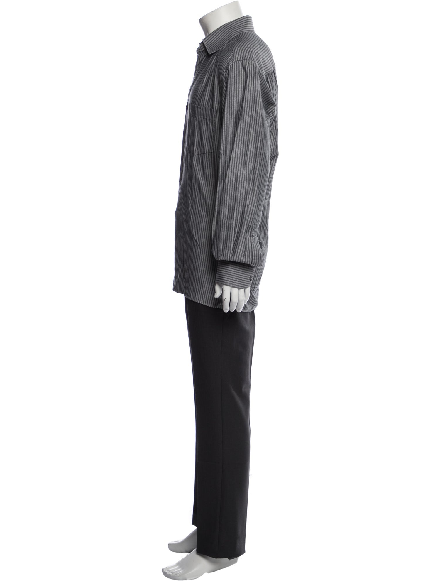 Ermenegildo Zegna Striped Long Sleeve Dress Shirt