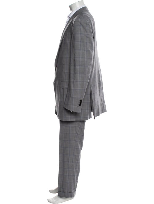 Ermenegildo Zegna Wool Plaid Print Two-Piece Suit
