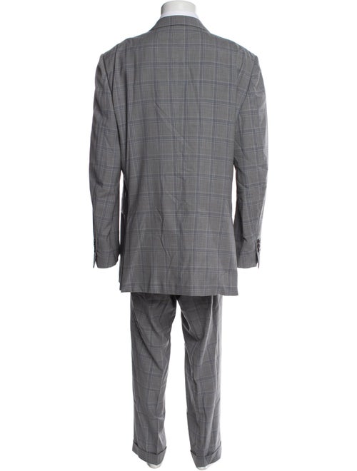 Ermenegildo Zegna Wool Plaid Print Two-Piece Suit