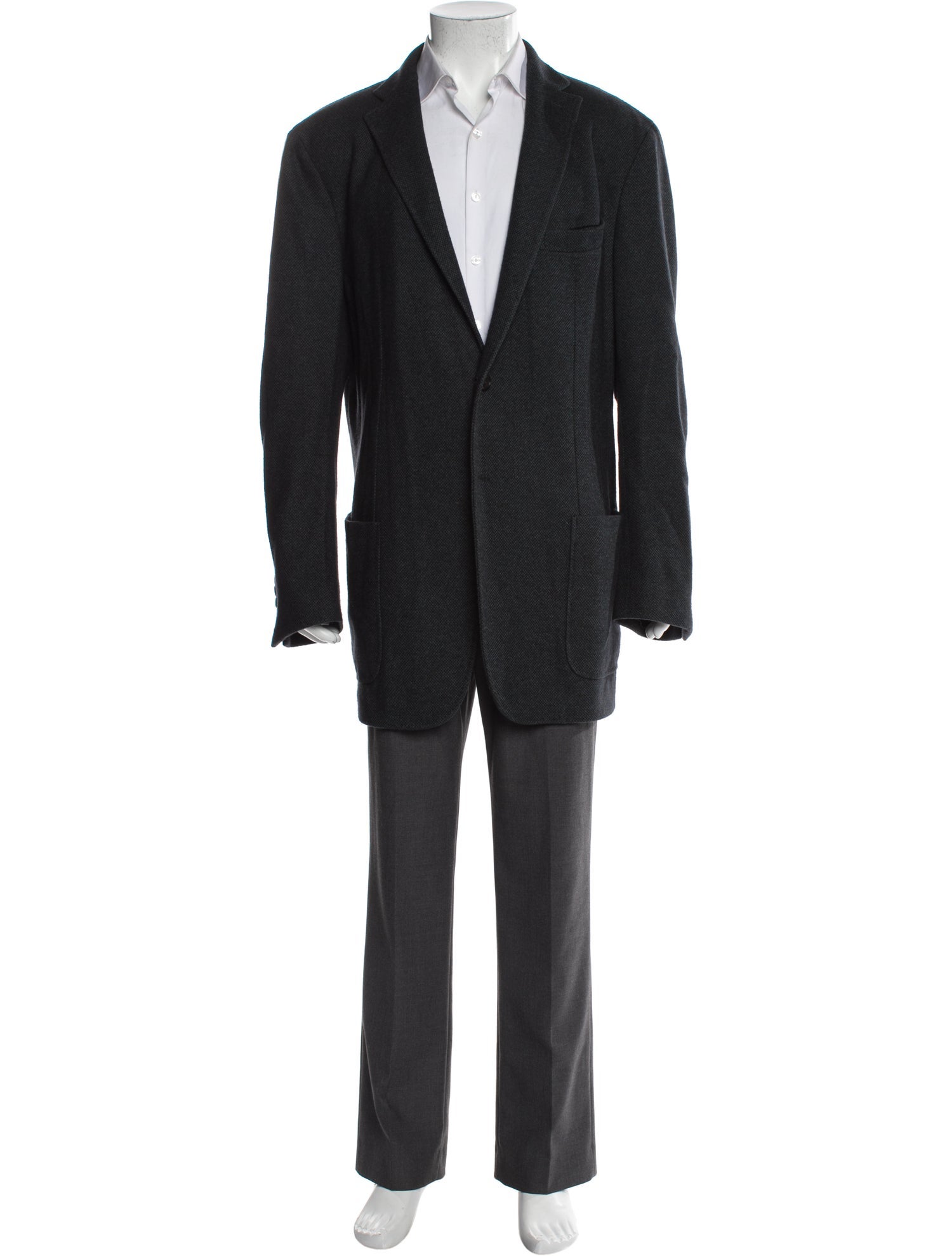 Ermenegildo Zegna Silk Leather Trim Embellishment Sport Coat