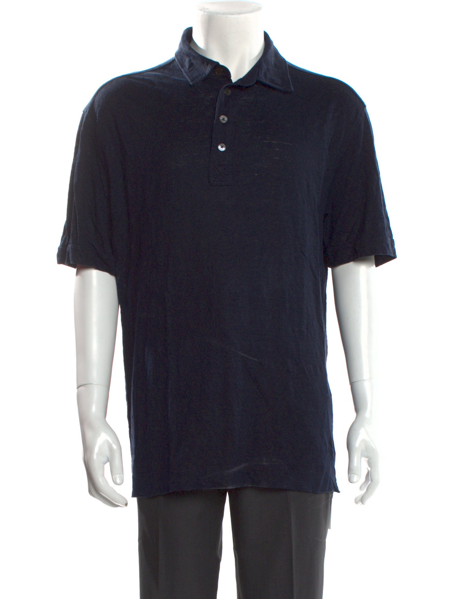 Zegna Linen Crew Neck Polo Shirt