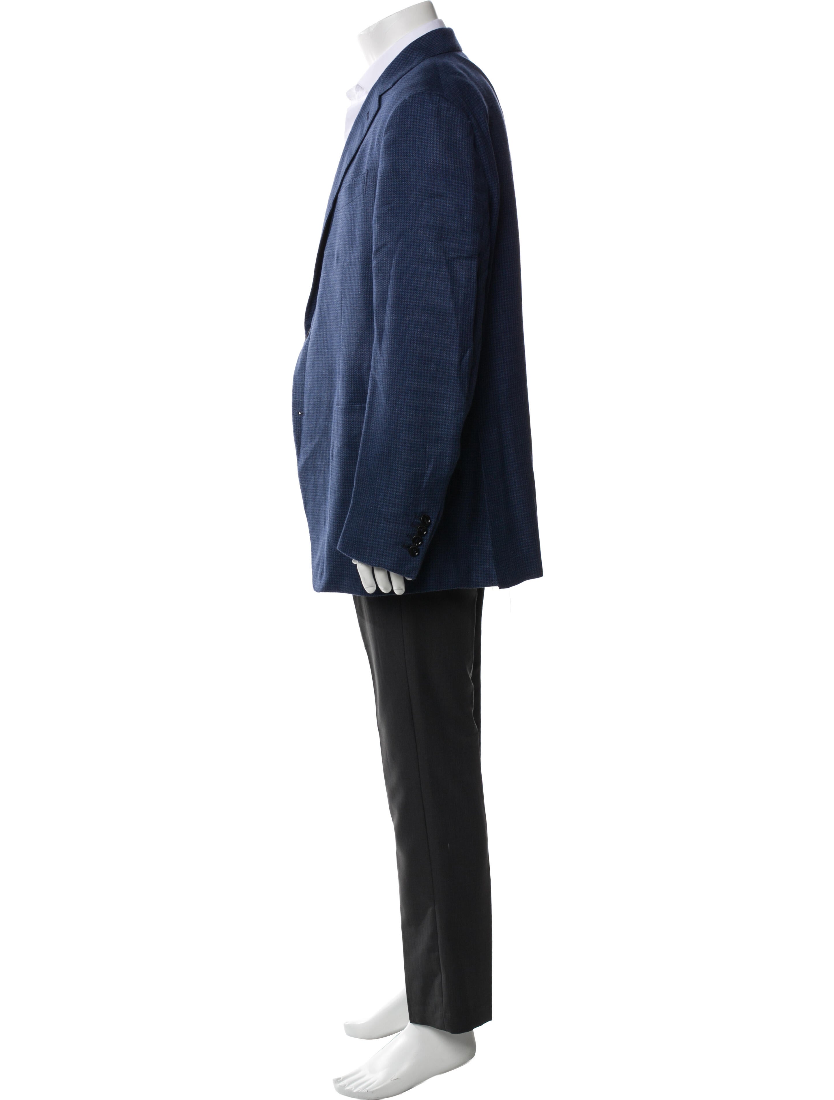 Zegna Cashmere Plaid Print Blazer