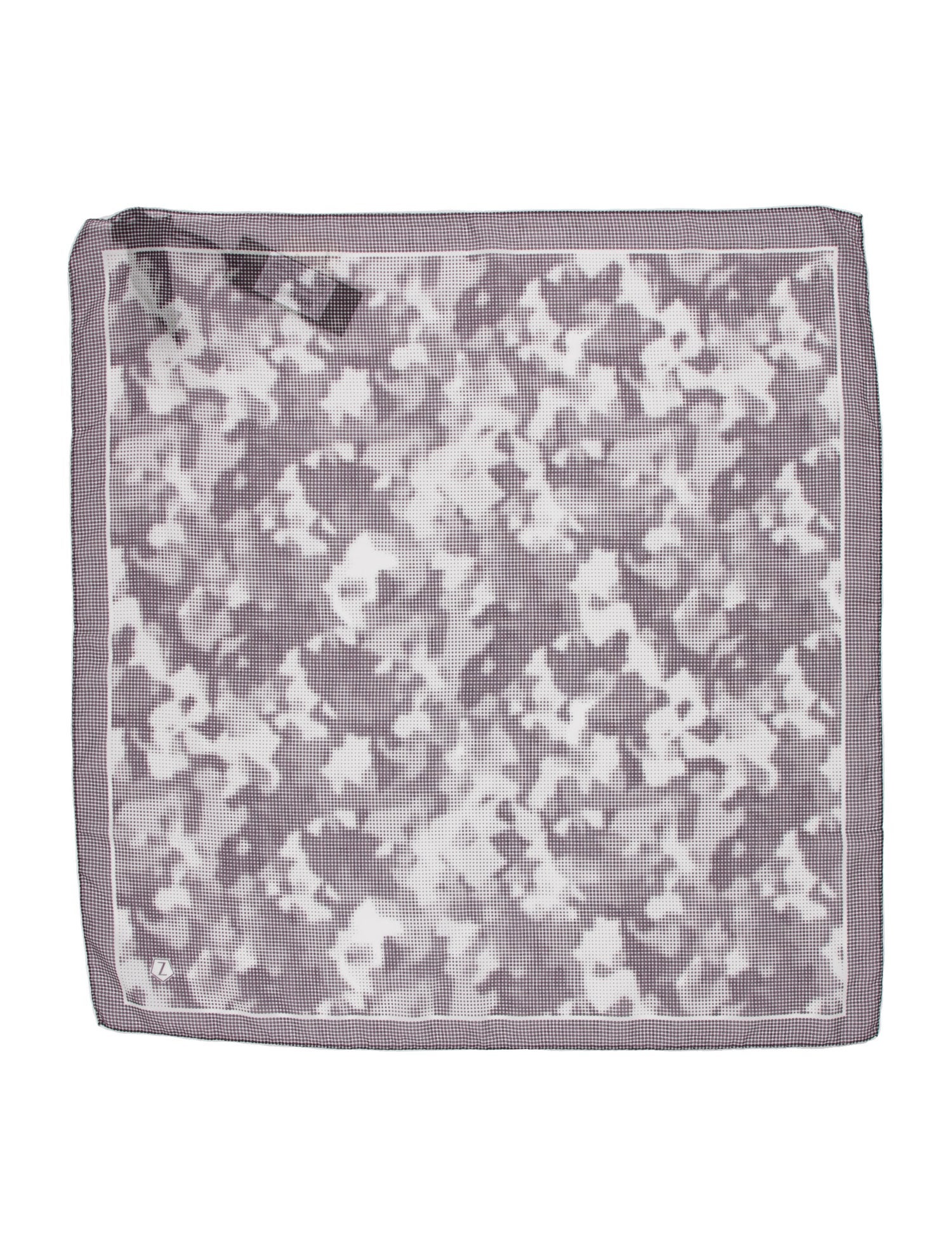 Zegna Silk Printed Scarf w/ Tags