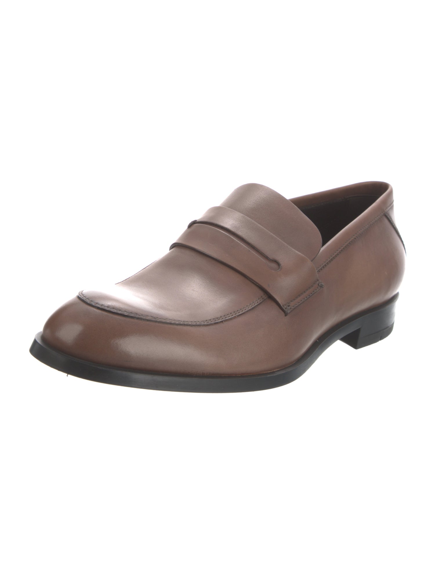 Zegna Leather Dress Loafers