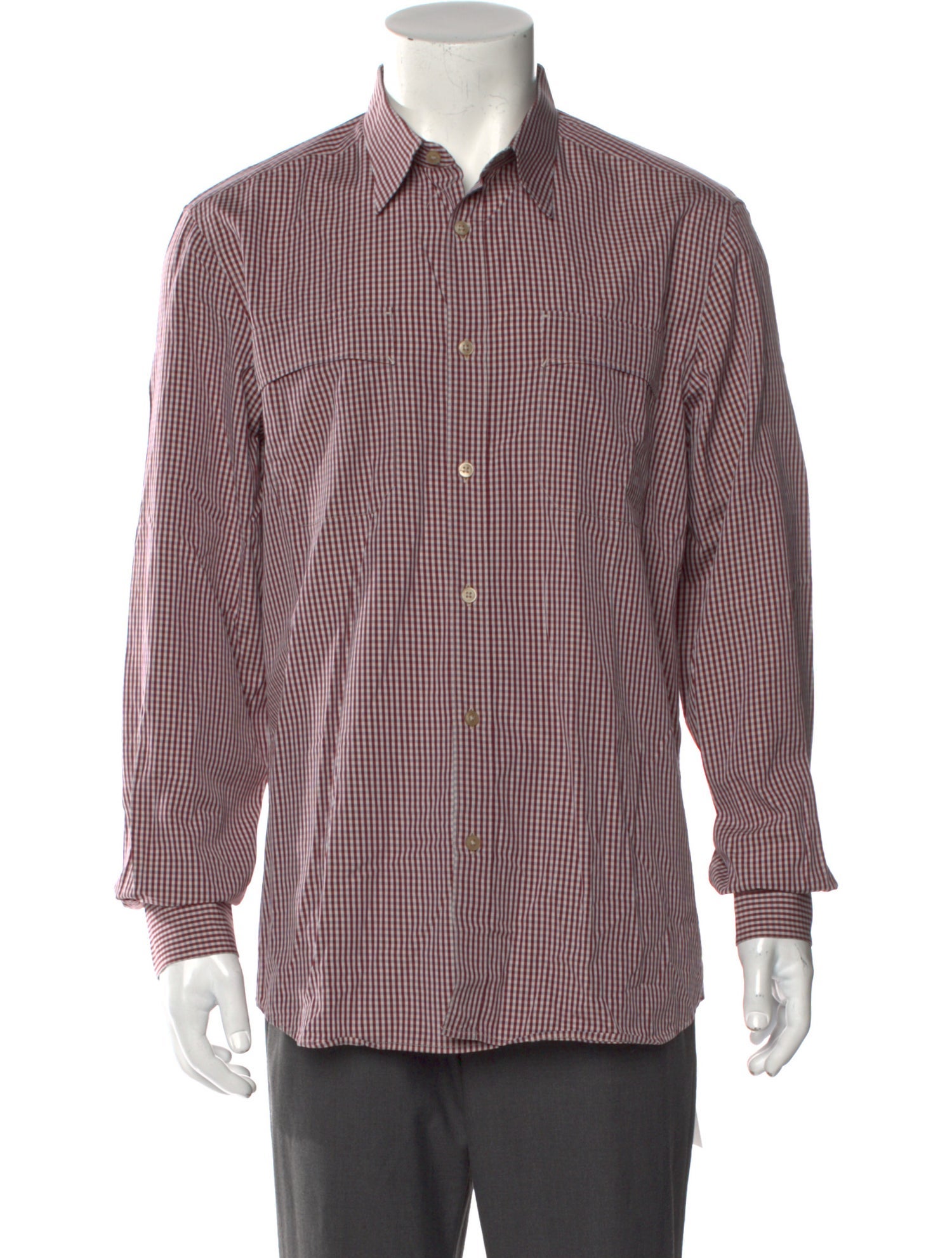 Z Zegna Plaid Print Long Sleeve Shirt