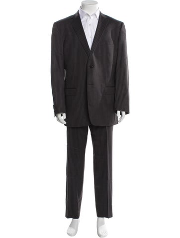 Zegna Suiting Wool Striped Two-Piece Suit Us42, It52 | XL