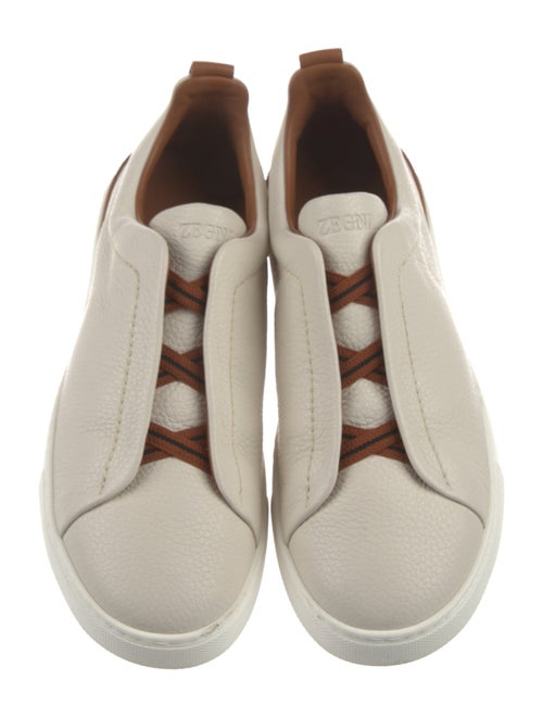 Zegna Leather Printed Sneakers
